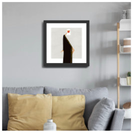 Pôster Mulher no Poster da ilustração de moda preto Glamo