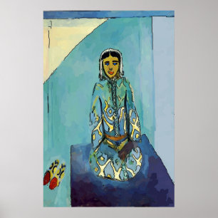 Poster Mulher no Yoga Mat