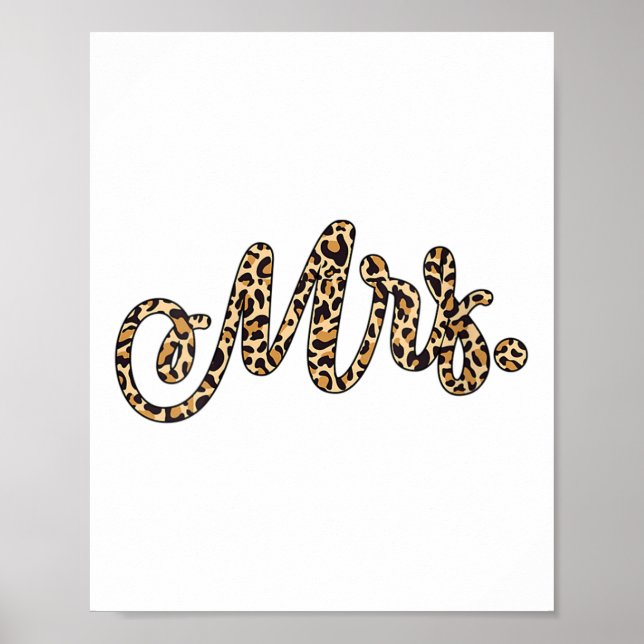 Poster Mulher Noiva, noiva, Sra. Leopard Imprima Match (Frente)