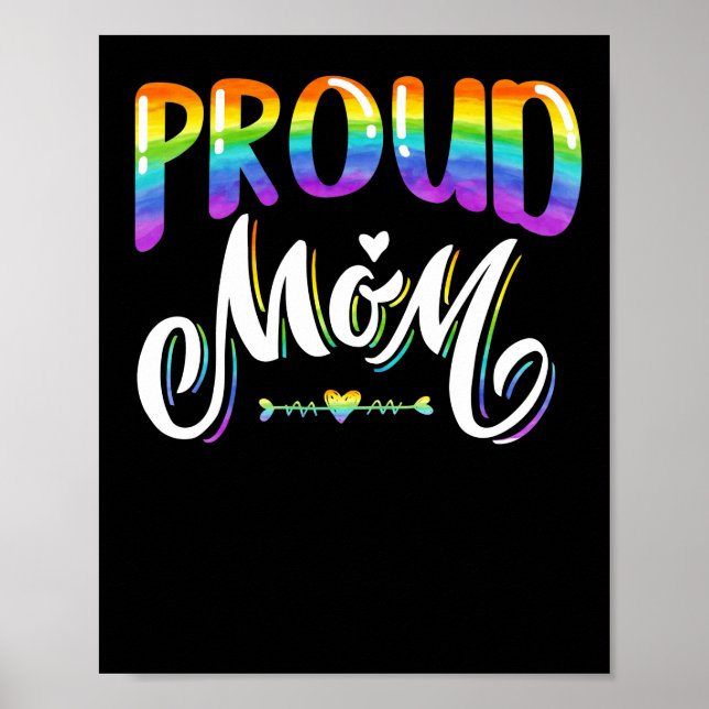 Poster Mulher Orgulhosa Mãe LGBT Orgulho gay Lésbica Arco (Frente)