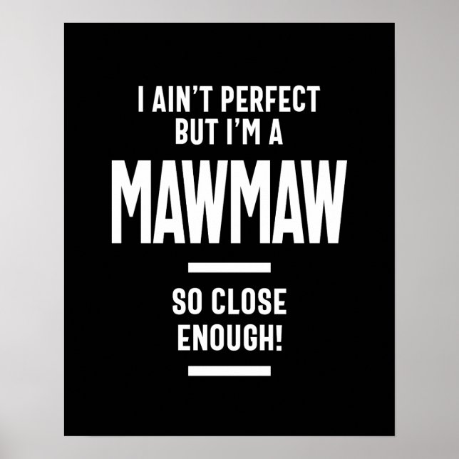 Poster Mulher Perfeita Mawmaw Avô Gift (Frente)