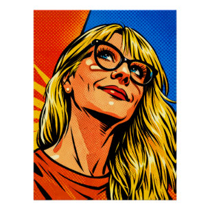 PÔSTER MULHER POP ART
