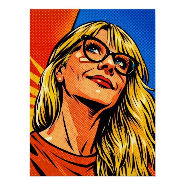 PÔSTER MULHER POP ART (Frente)