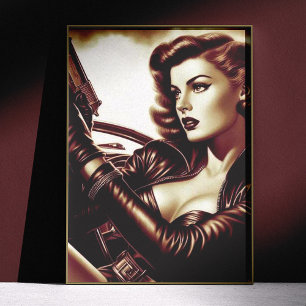 Pôster Mulher Pulp Retro