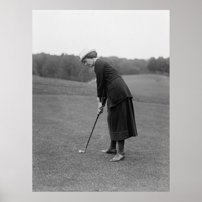 Poster Mulher Putting, 1920 (Frente)