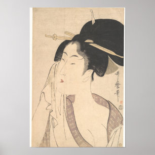 Pôster Mulher que relaxa após seu banho