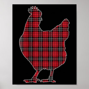 Poster Mulher Red Buffalo Xadrez Galinha Correspondente F