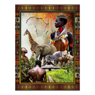 Pôster Mulher Rei • Poster Afrocentrado