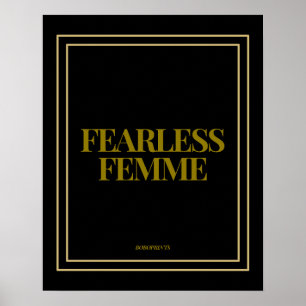 Poster Mulher sem medo - Mulheres que dão poder e apoiam