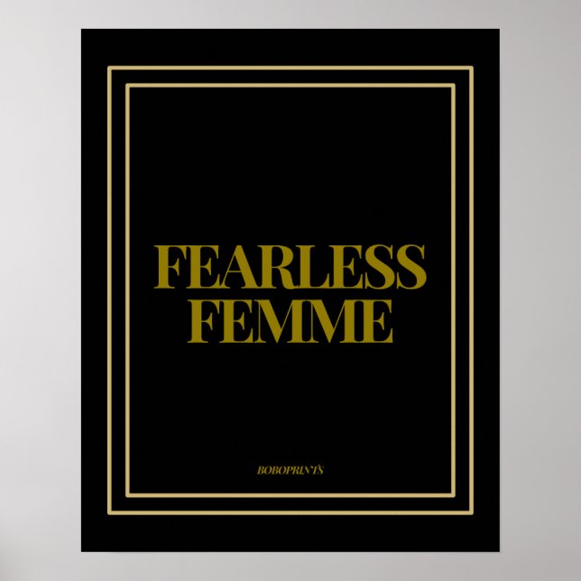 Poster Mulher sem medo - Mulheres que dão poder e apoiam (Frente)