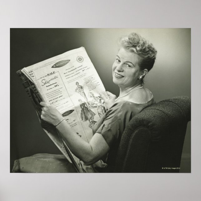 Pôster Mulher Sentada em Presidente (Frente)