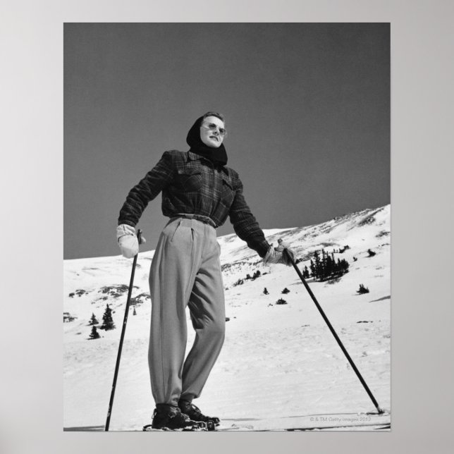 Pôster Mulher Skier (Frente)