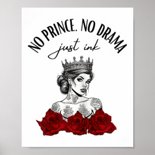 Poster Mulher Solteiro Tatuada Inclina Para Anti Valenti