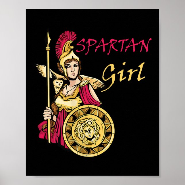 Poster Mulher Spartan Girl Leonidas Sparta Warrior Gladia (Frente)