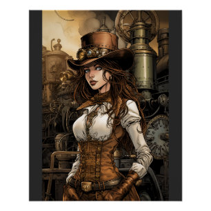 Pôster Mulher Steampunk