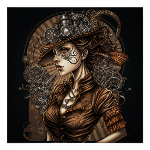 Pôster Mulher Steampunk