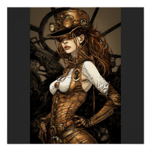 Pôster Mulher Steampunk