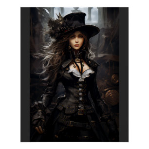 Pôster Mulher Steampunk