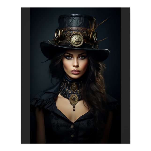 Pôster Mulher Steampunk (Frente)