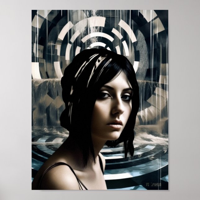 Poster Mulher Swimmer (Frente)