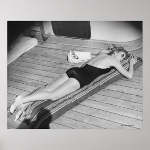 Poster Mulher Tanning de Sun