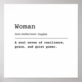 Poster Mulher - Tecida com força