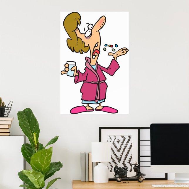 Poster Mulher Tomando Pílulas (Criador carregado)