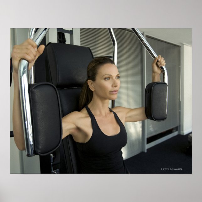 Poster Mulher trabalhando na academia (Frente)