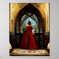 Mulher Tudor de vestido