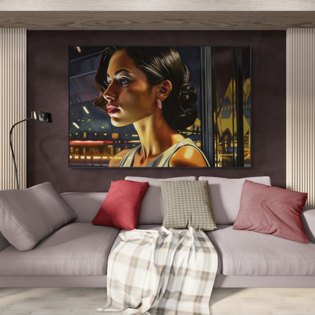 Poster Mulher venezuelana em pintura ao clube noturno de  (Criador carregado)