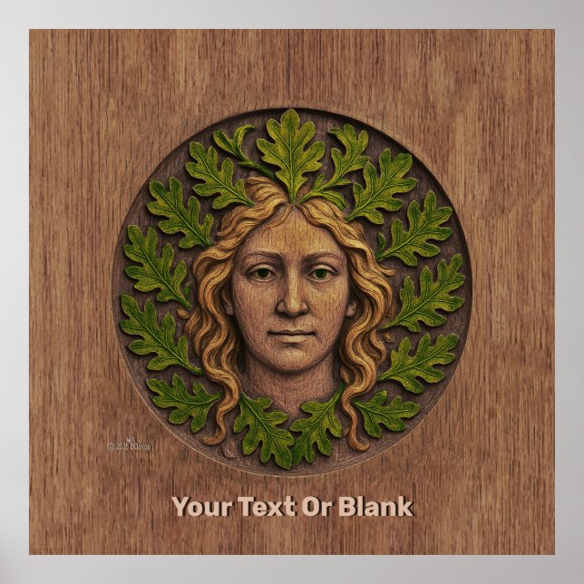 Poster Mulher Verde - Madeira (Frente)