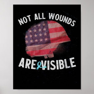Poster Mulher Veterana Militar Posto Traumático Ptsd Ment