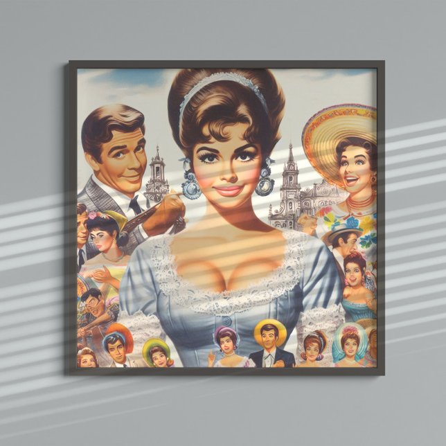 Poster Mulher Vintage Fofa (Criador carregado)