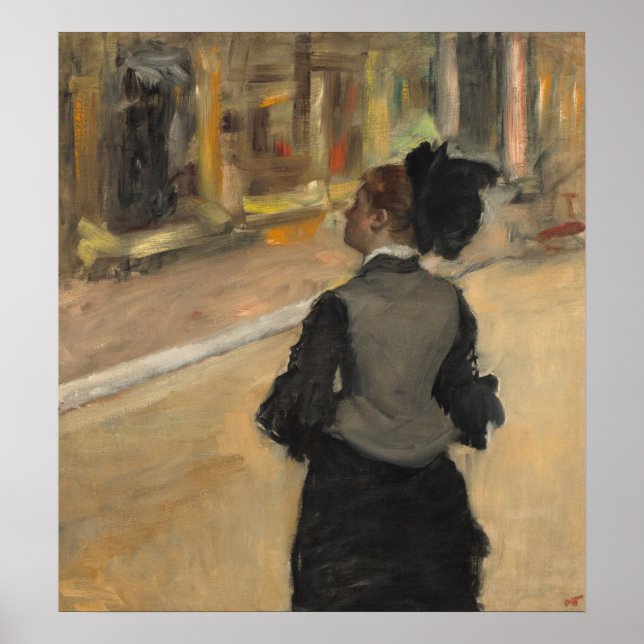 Poster Mulher, visita a um museu - Edgar Degas Fine Art (Frente)