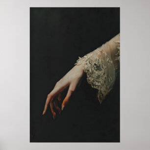 Poster Mulher Vitoriana Arte em Renda à Mão Imprimível Es