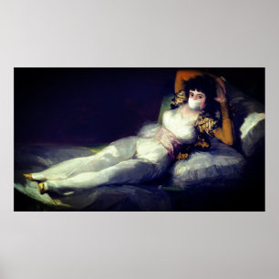 Poster Mulher vitoriana em pintura renascentista com más