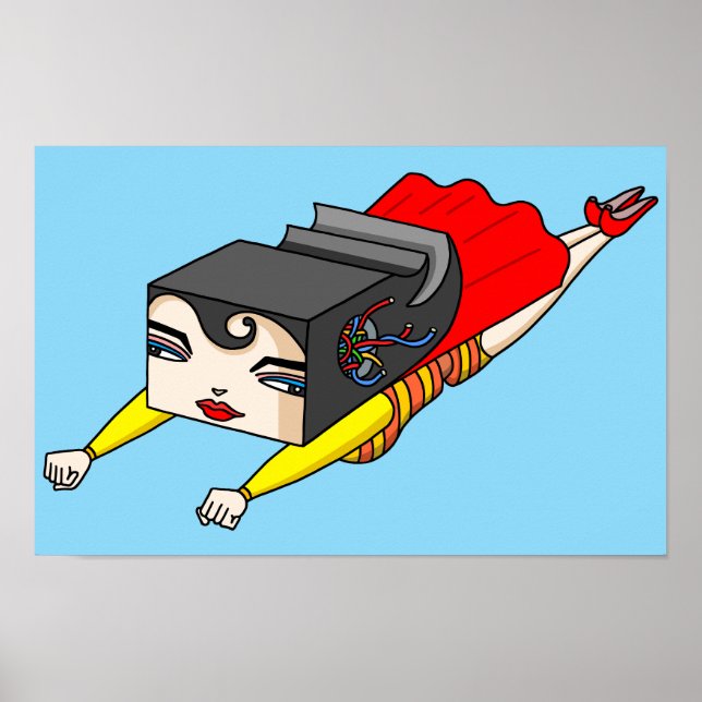 Poster Mulher Voadora Forte. (Frente)