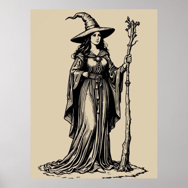 Poster Mulher Witchy (Frente)