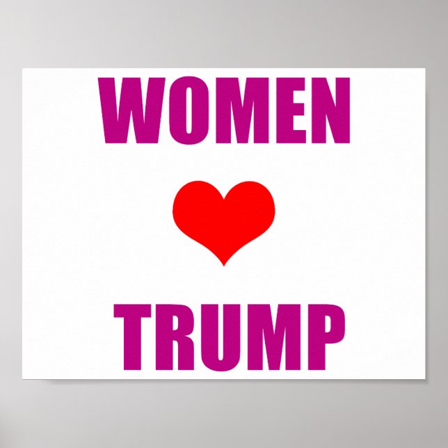 Poster Mulheres adoram Trump Women para Trump (Frente)