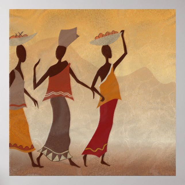 Pôster Mulheres africanas (Frente)