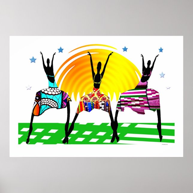 Pôster Mulheres Africanas Ataques (Frente)