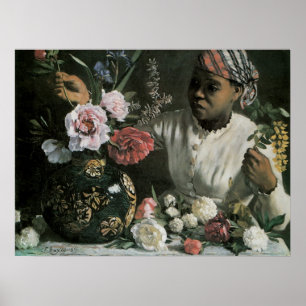 Poster Mulheres Africanas por Frederic Bazille, Flores