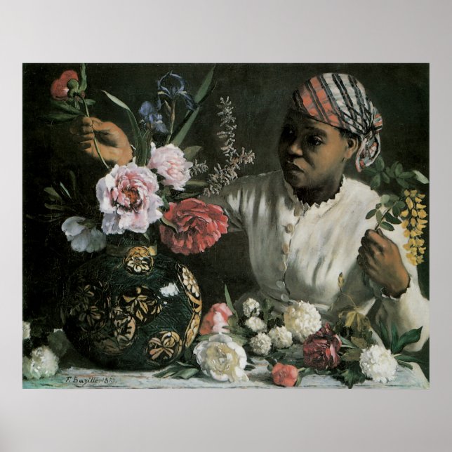 Poster Mulheres Africanas por Frederic Bazille, Flores (Frente)