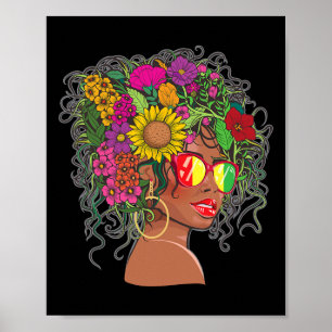 Poster Mulheres Afro-Americanas Negras Melanin Queen Ju