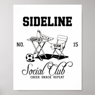 Poster Mulheres ao Lado do Clube Social Dia de Jogo da Mã