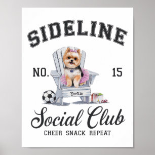 Poster Mulheres ao Lado do Clube Social Dia de Jogo da Mã