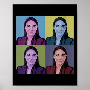Poster Mulheres Aoc Alexandria Ocasio-cortez Primeira Mul