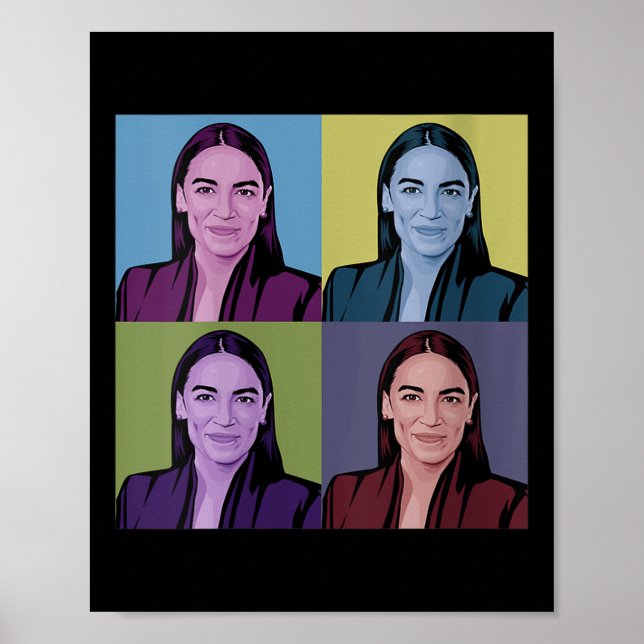 Poster Mulheres Aoc Alexandria Ocasio-cortez Primeira Mul (Frente)