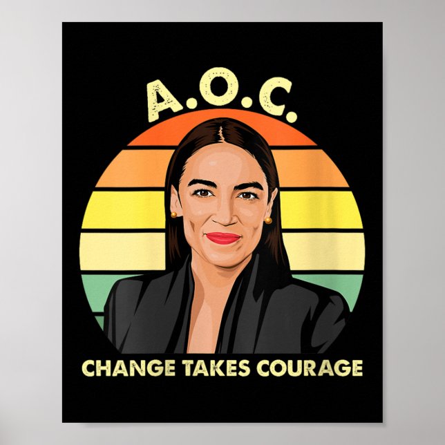 Poster Mulheres Aoc Alexandria Ocasio-cortez Primeira Mul (Frente)