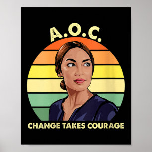 Poster Mulheres Aoc Alexandria Ocasio-cortez Primeira Mul